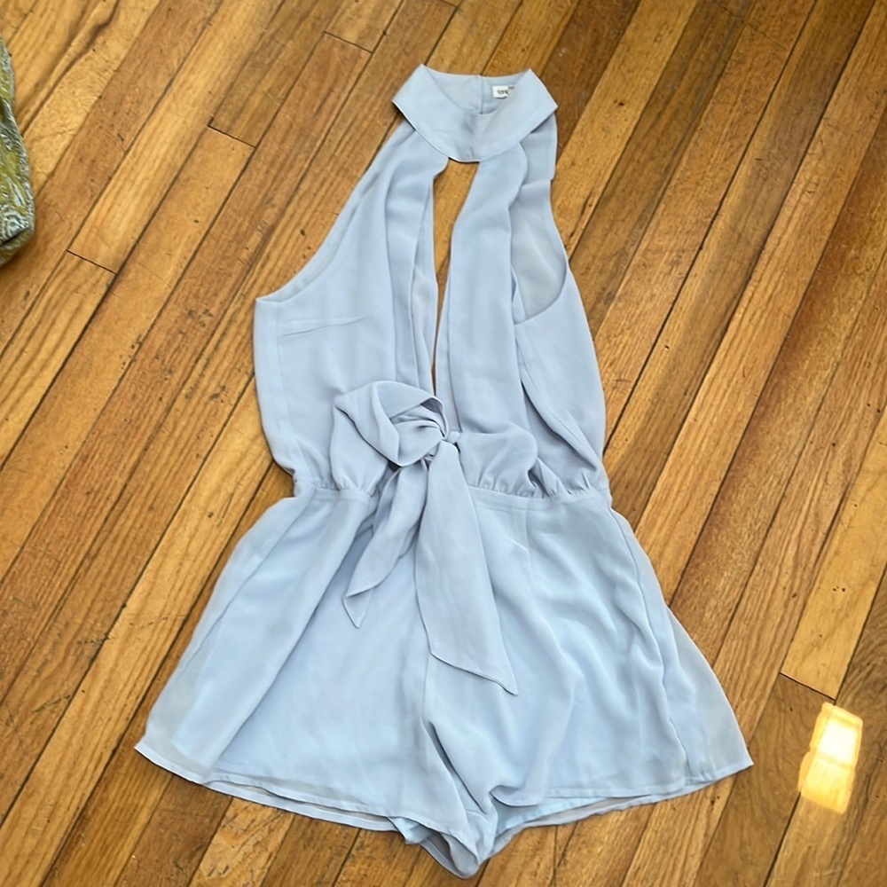 Cotton Candy LA Baby blue romper